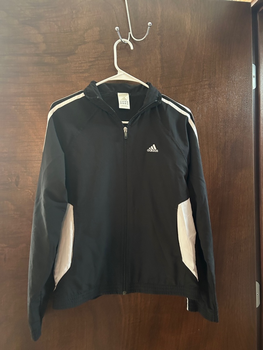 adidas Black Jacket with White Accents